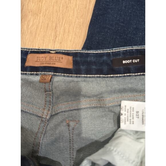 Judy Blue The Balley High Waist Cargo Bootcut Denim Blue Jeans Size 5/27 - Picture 5 of 10